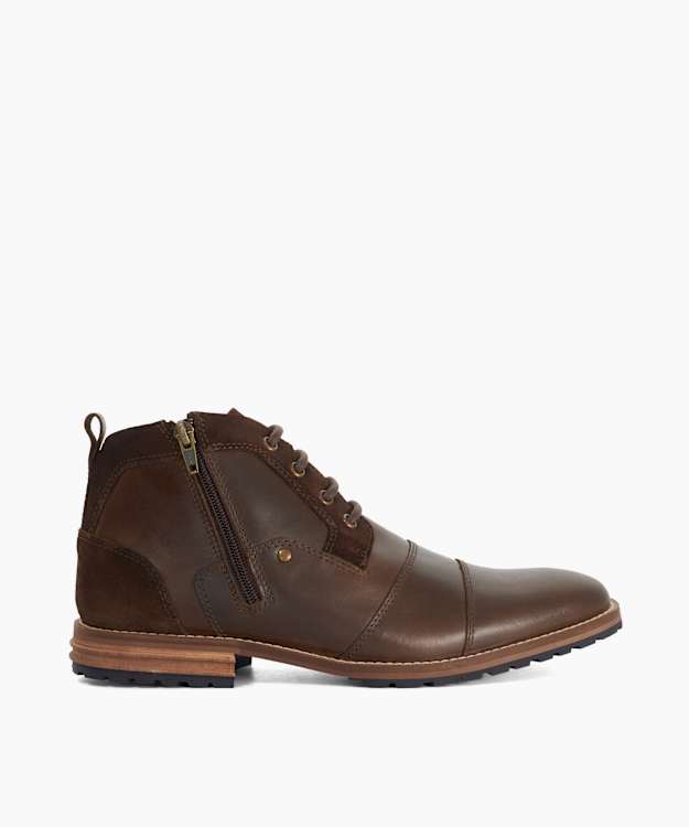 Cappa Brown - Lace-Up Ankle Boots