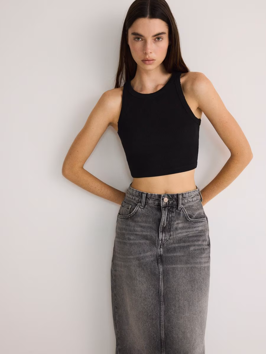 Crop Top With Aged Effect