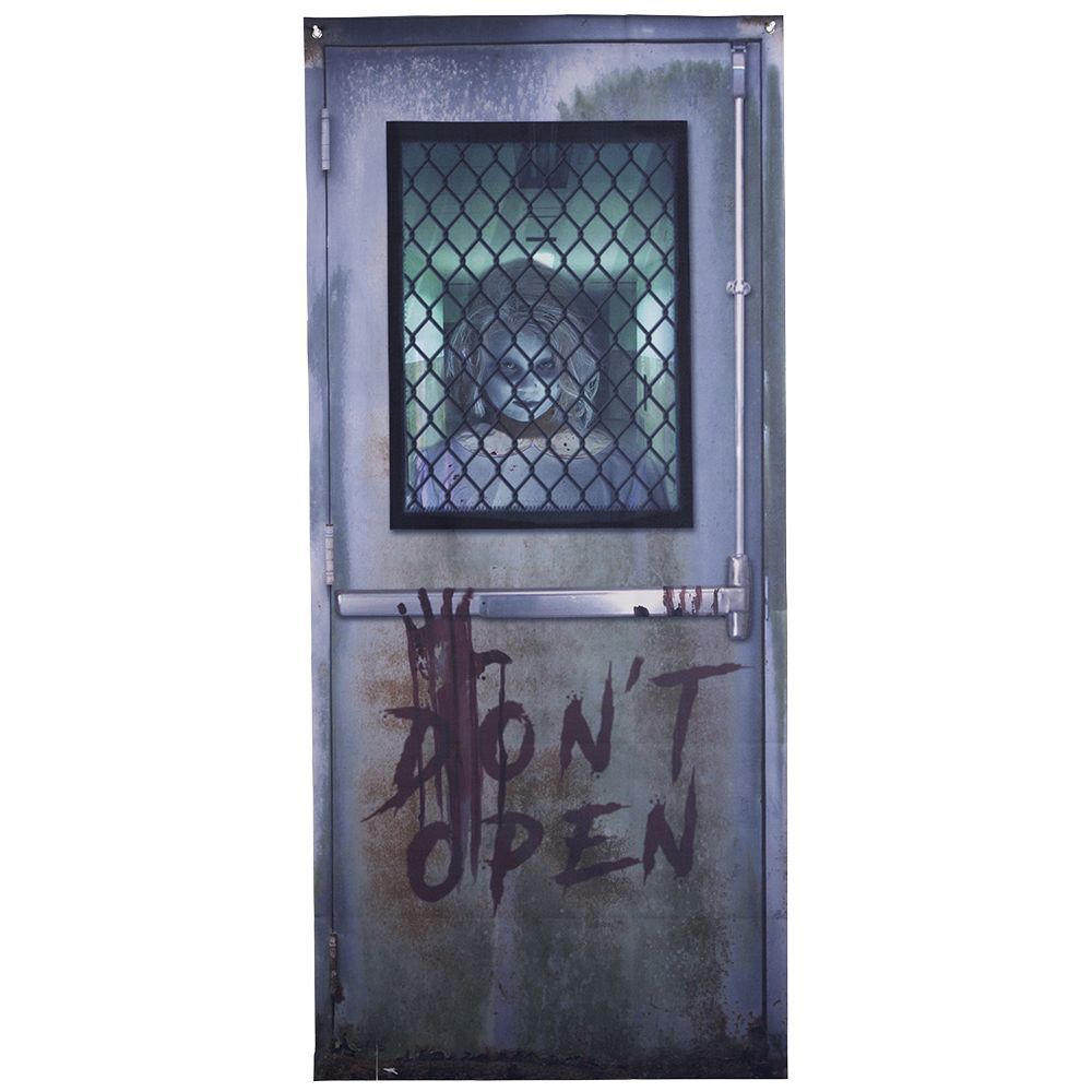 Rideau de porte Halloween imprimé Don't Open L180xl80cm