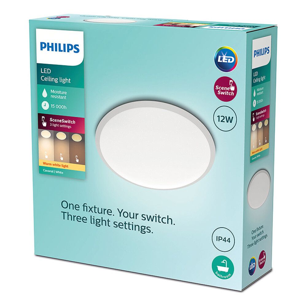 PLAFOND PHILIPS CAVANAL W HV Ø25CM HVIT