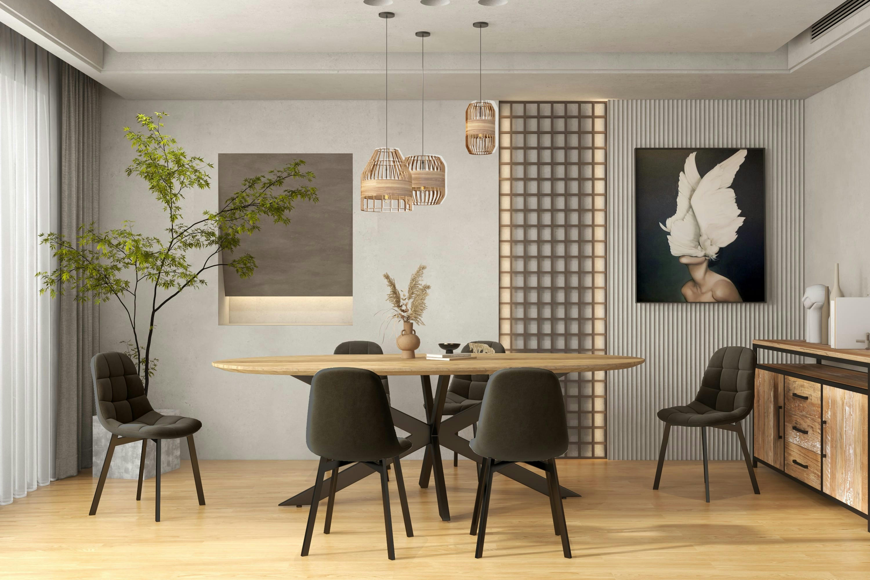 STELLIA - Chaise en Velours Gris Taupe et métal noir (x4)