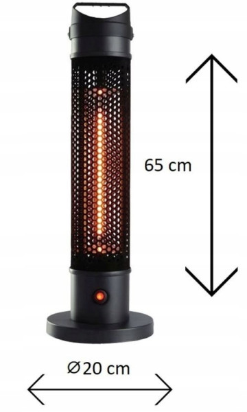 Promiennik Neptun Panel Grzewczy Stojący IR 800W Lampa ciepła Taras Pilot