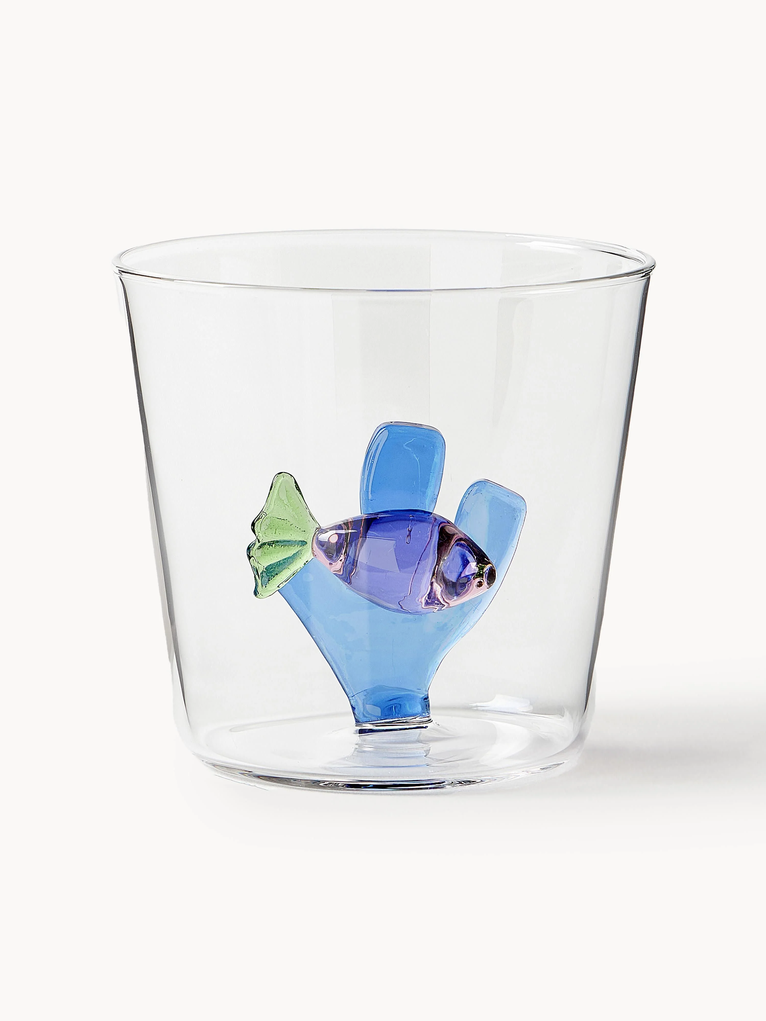 Handgefertigte Trinkgläser Marine Garden aus Borosilikatglas, 6er-Set