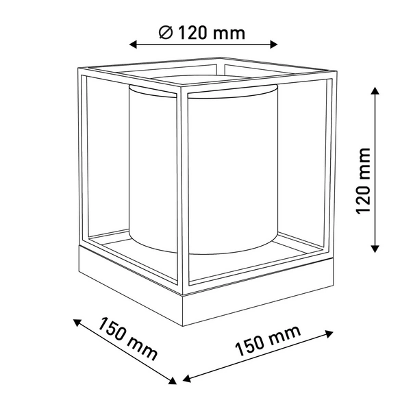 Tischleuchte »BETA«, BxL: 150 x 150 mm, ohne Leuchtmittel