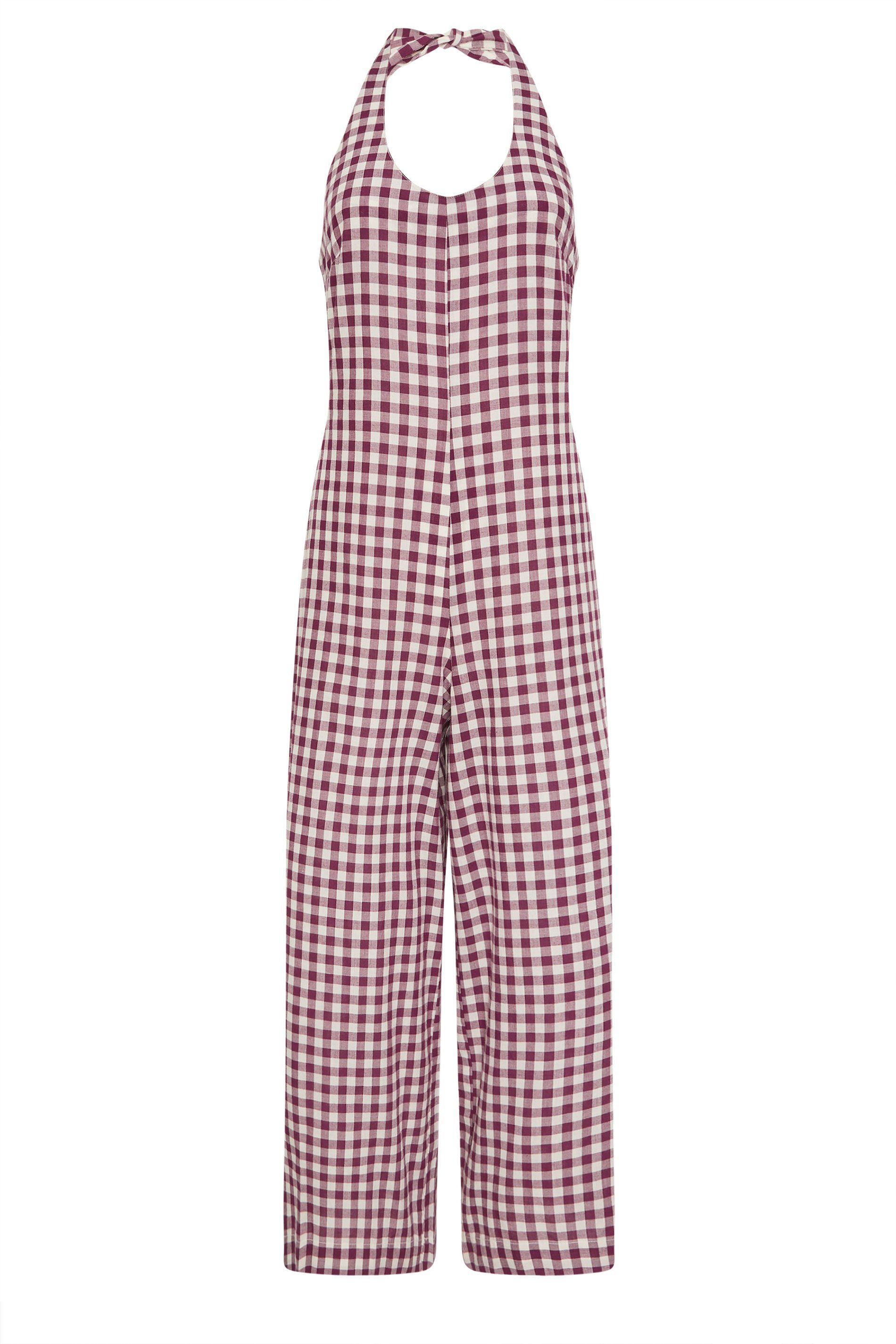PixieGirl Petite Gingham Wide Leg Jumpsuit