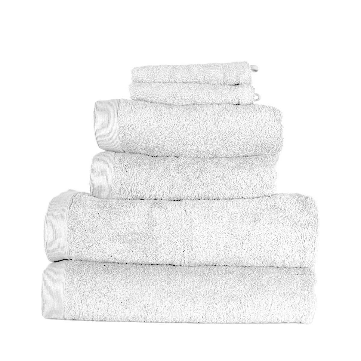 STUDIO - Ensemble de bain 6 pièces en coton Blanc