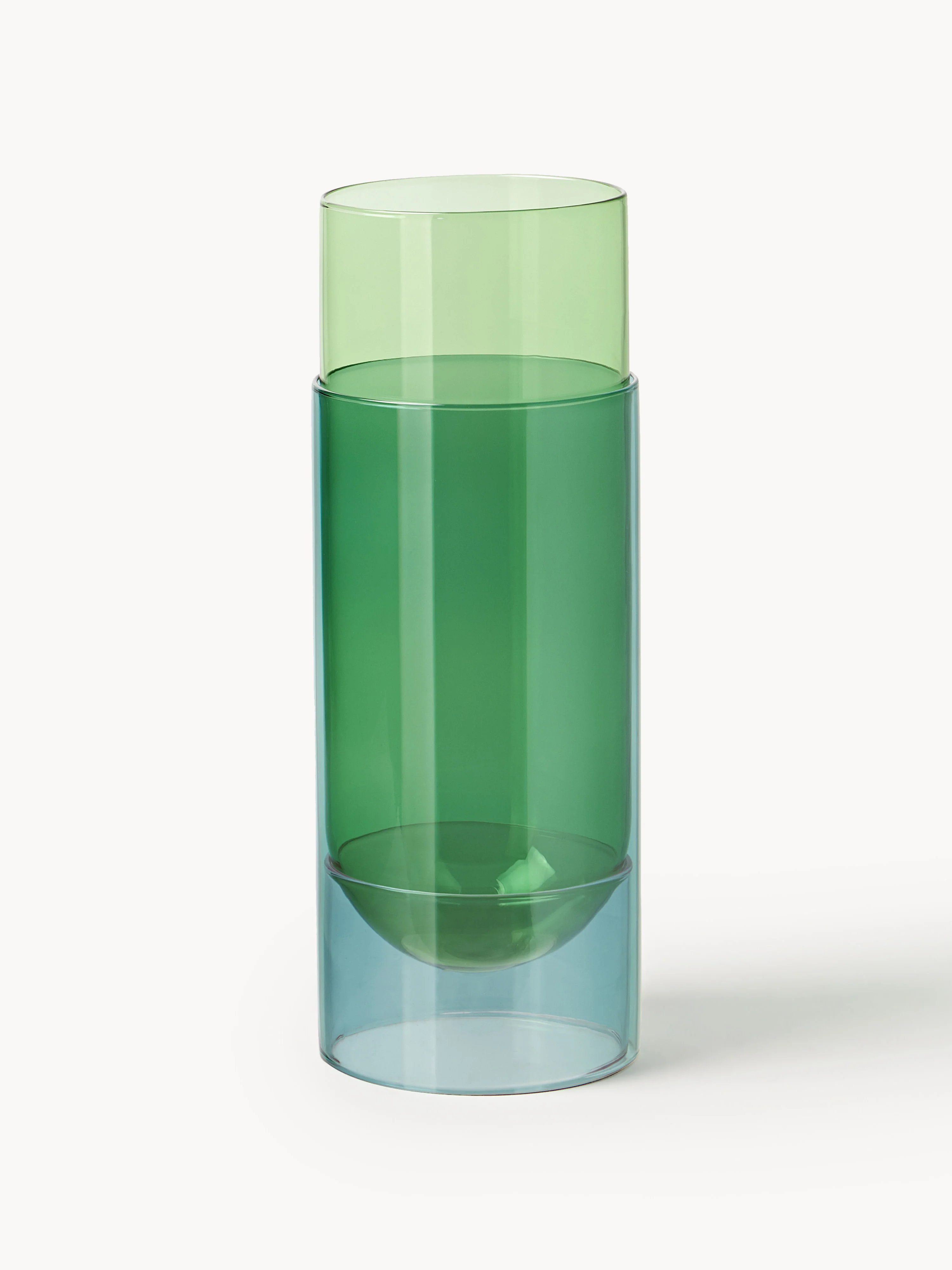 Mundgeblasene Vase Bouquet Tube, H 27 cm