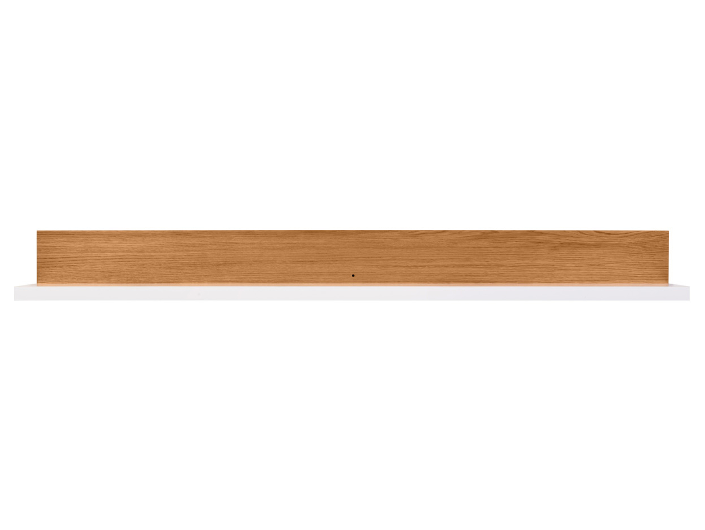 Półka ścienna Rovika 153 cm biały połysk/dąb naturalny
