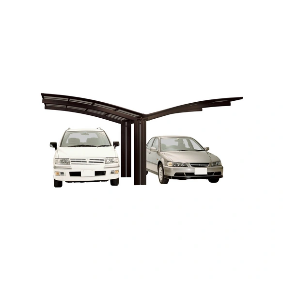 Doppelcarport »Portoforte«, Typ 60, Außenmaß BxT: 543 x 495,4 cm, braun