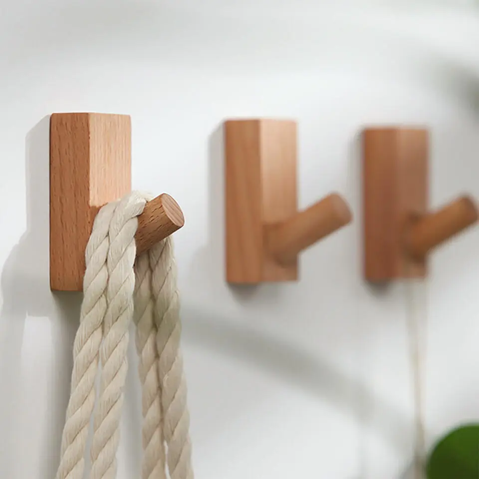 QUVIO Houten wandhaak