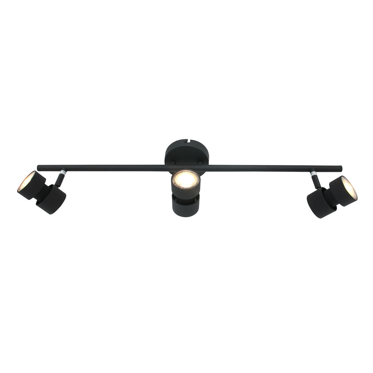 Steinhauer spot natasja - 3 lichts - 68x 12 cm - zwart