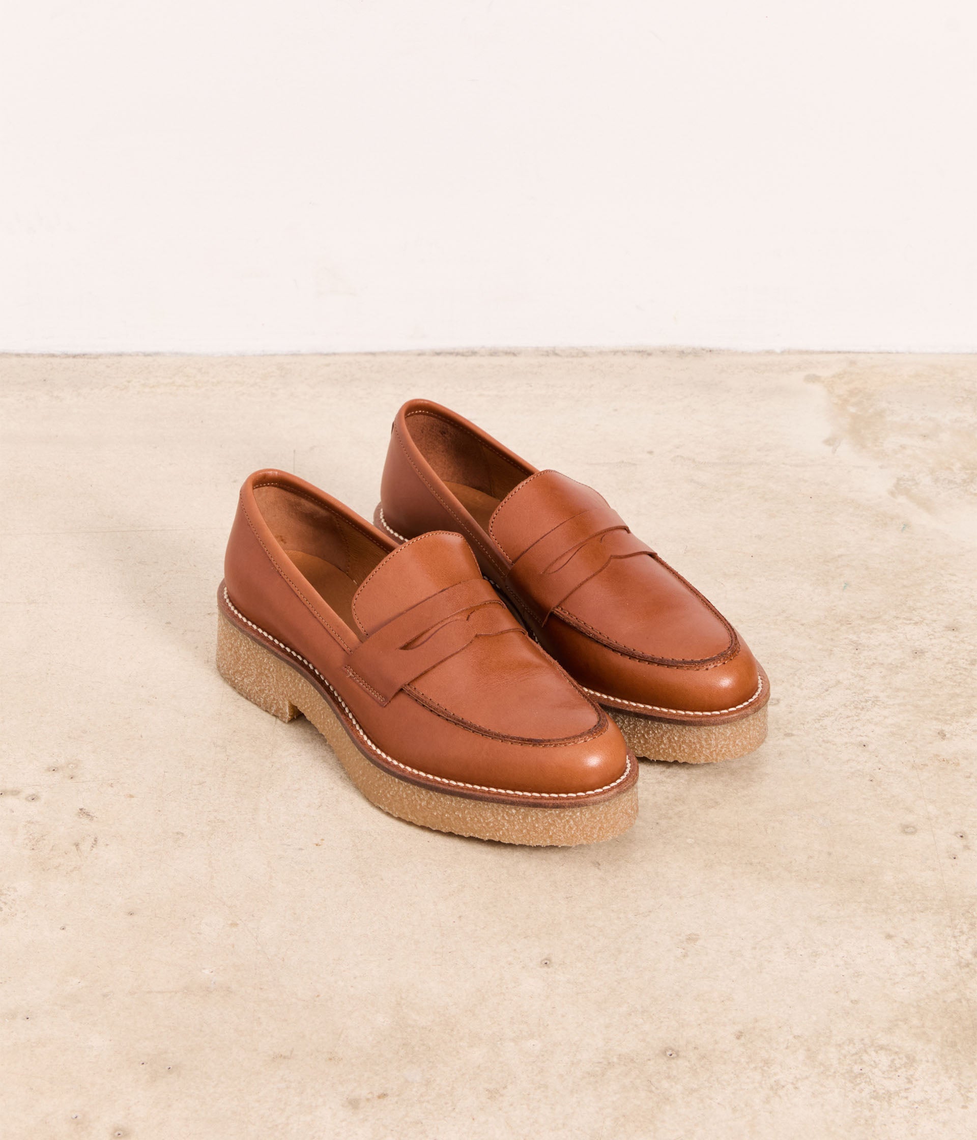 Mocassins cuir cognac Biloba