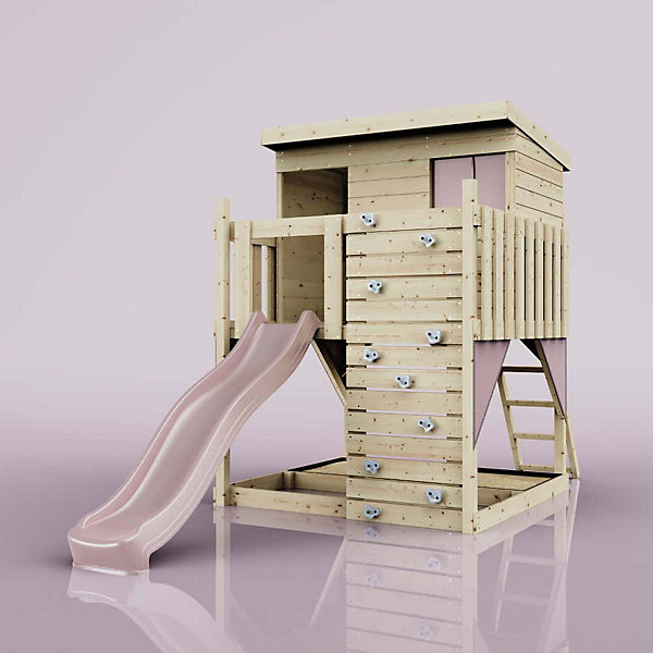 Maison sur pilotis PolarPlay Polarstern Aire de jeux portique bois avec toboggan &échelle d'escalade