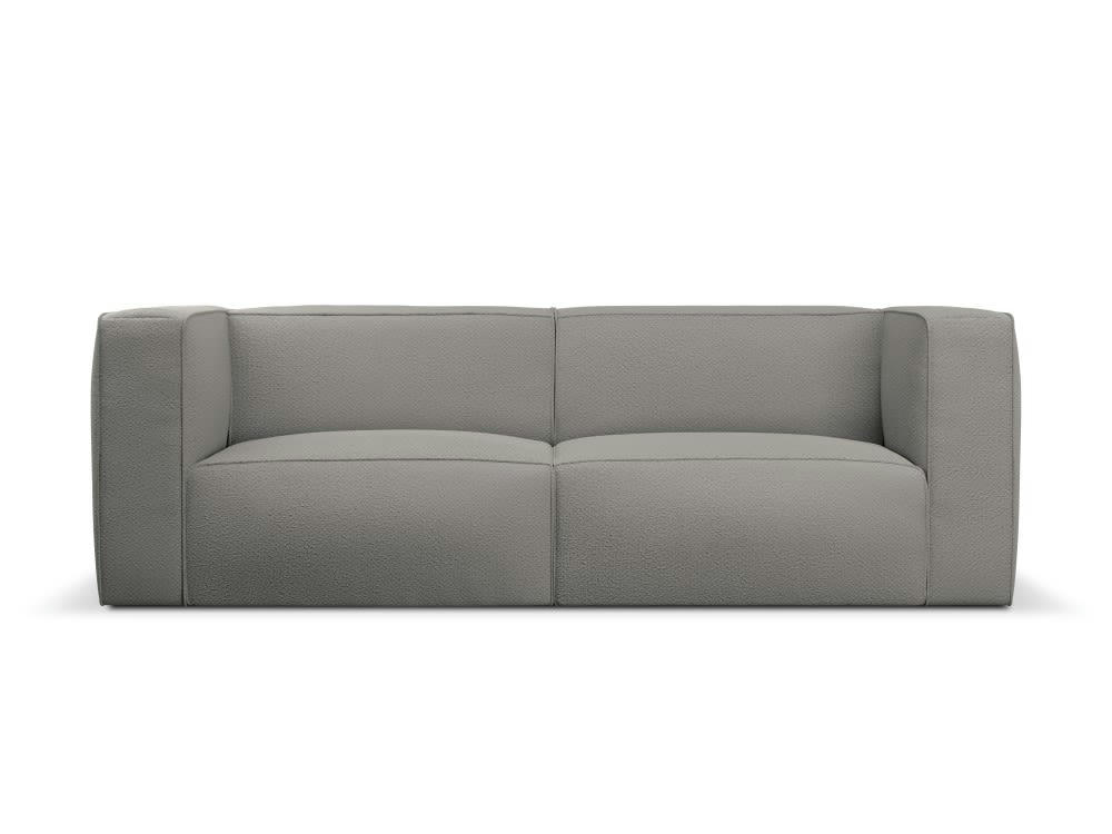 MUSE - Canapé 3 places en tissu structuré gris