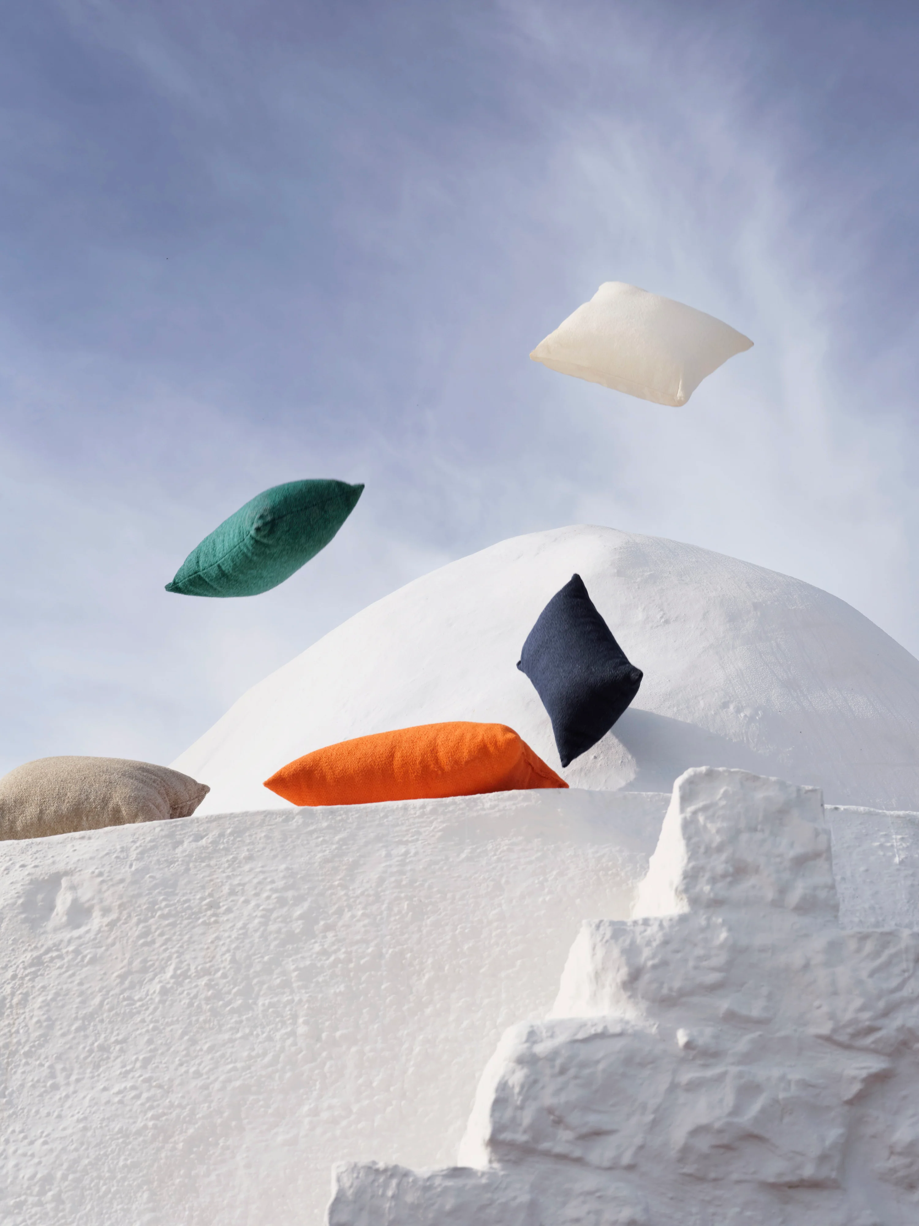 Bouclé-Outdoor-Kissen Alka