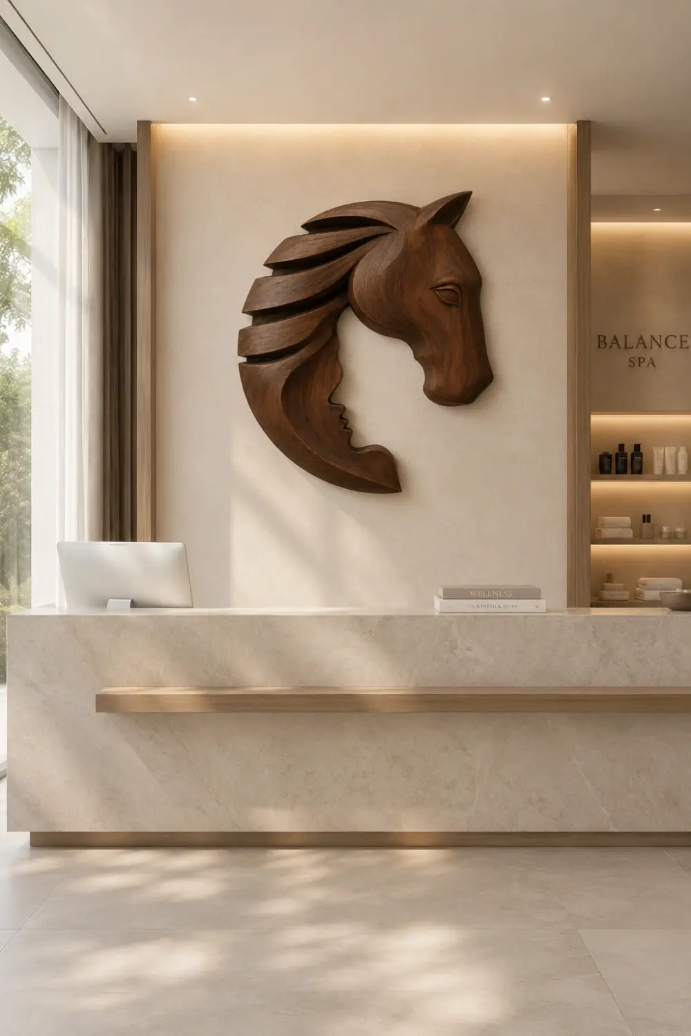 Horse Wood Sculpture #QA010