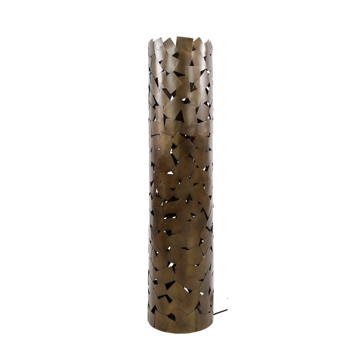 Giga Meubel Vloerlamp Patch Cylinder - Brons - 3-Lichts - 30x30x135cm