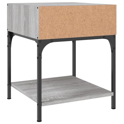 NNEVL Bedside Tables 2 pcs Grey Sonoma 40x41x50 cm Engineered Wood