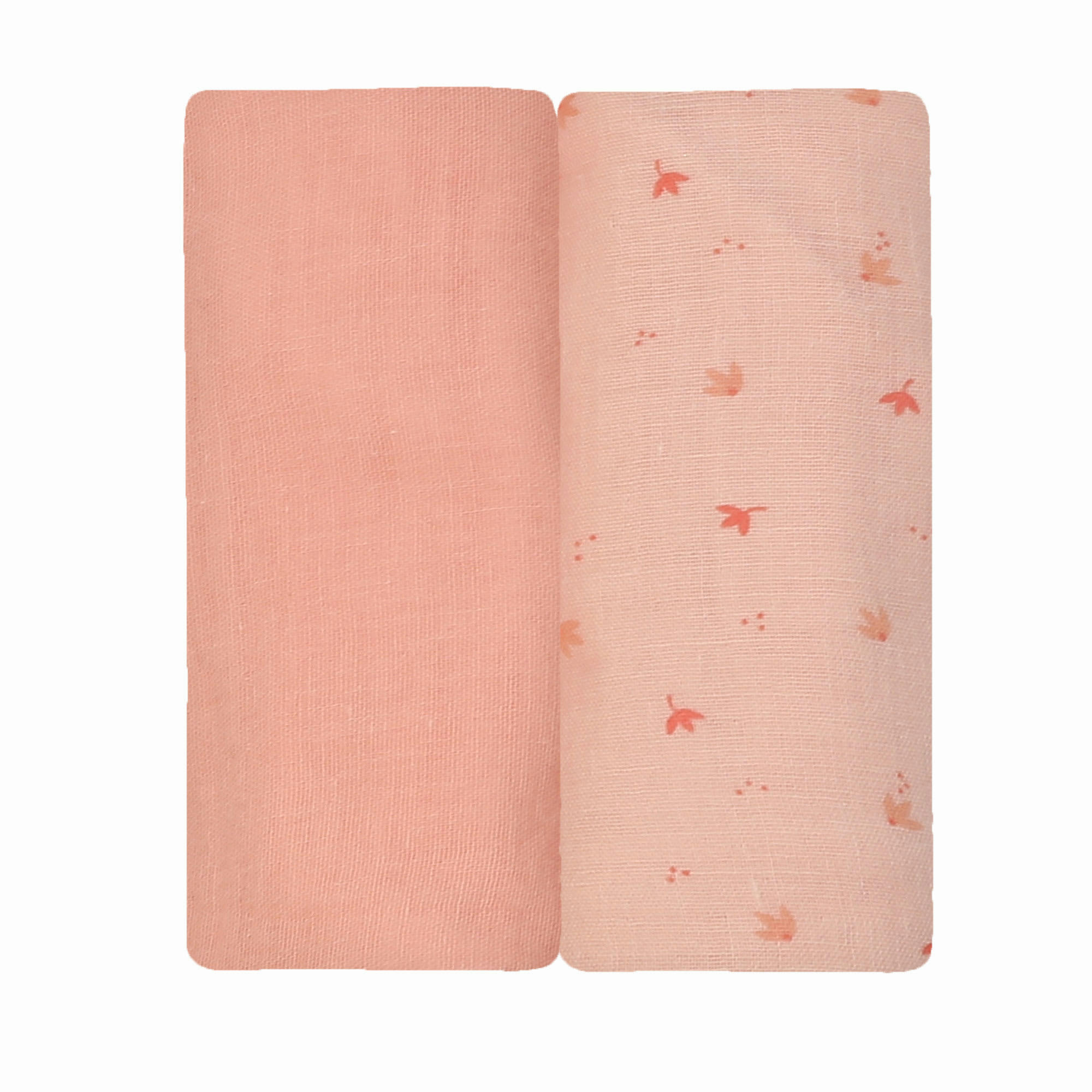 - Lot de 2 langes bébé  Rose