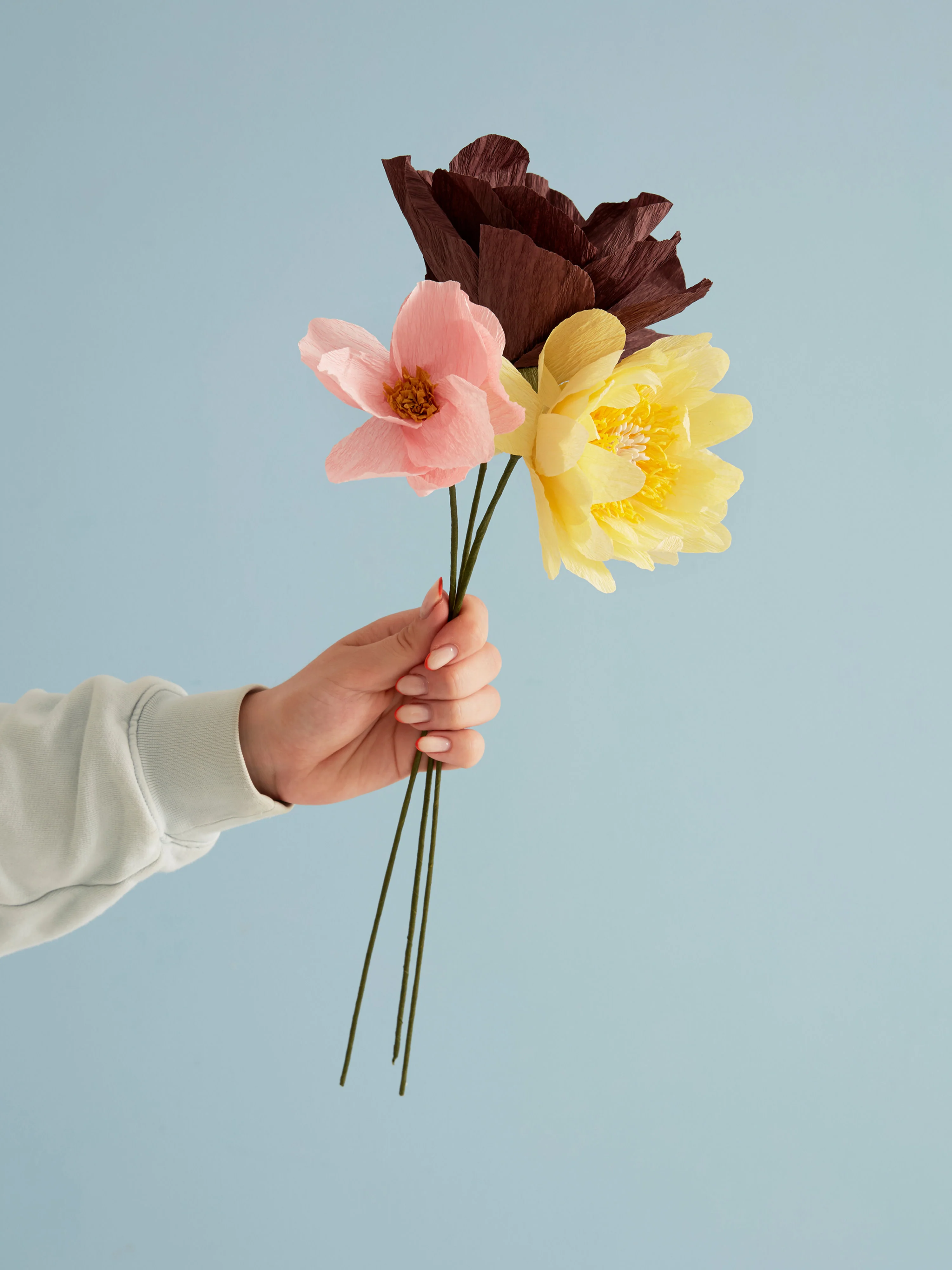 Handgefertigte Kunstblume Cottage Rose
