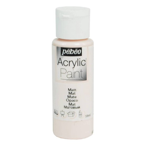 Pebeo Powder Pink Matt Acrylic Craft Paint 59ml