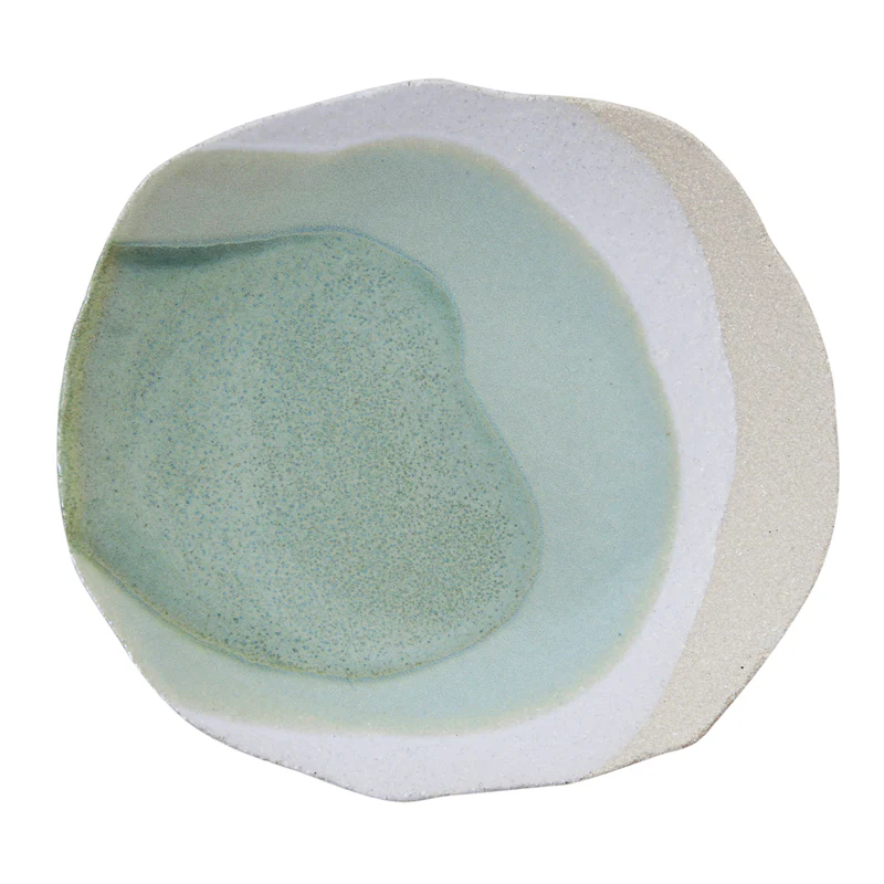 assiette plate vert