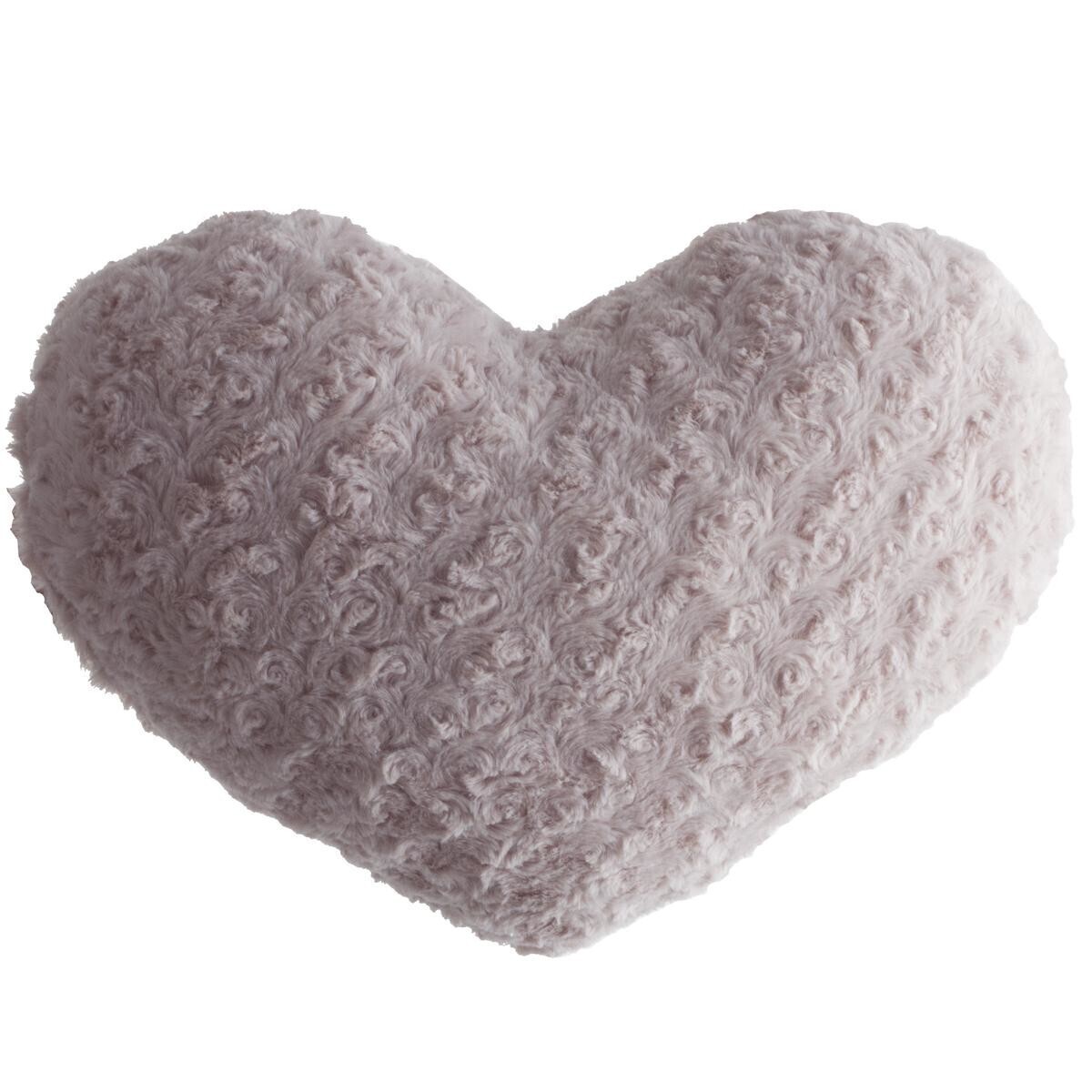Cushion "Heart", bouclette Pink, 28x36 cm