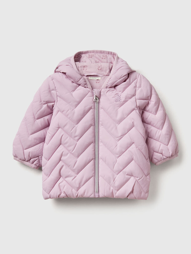 Padded puffer jacket with ear flaps