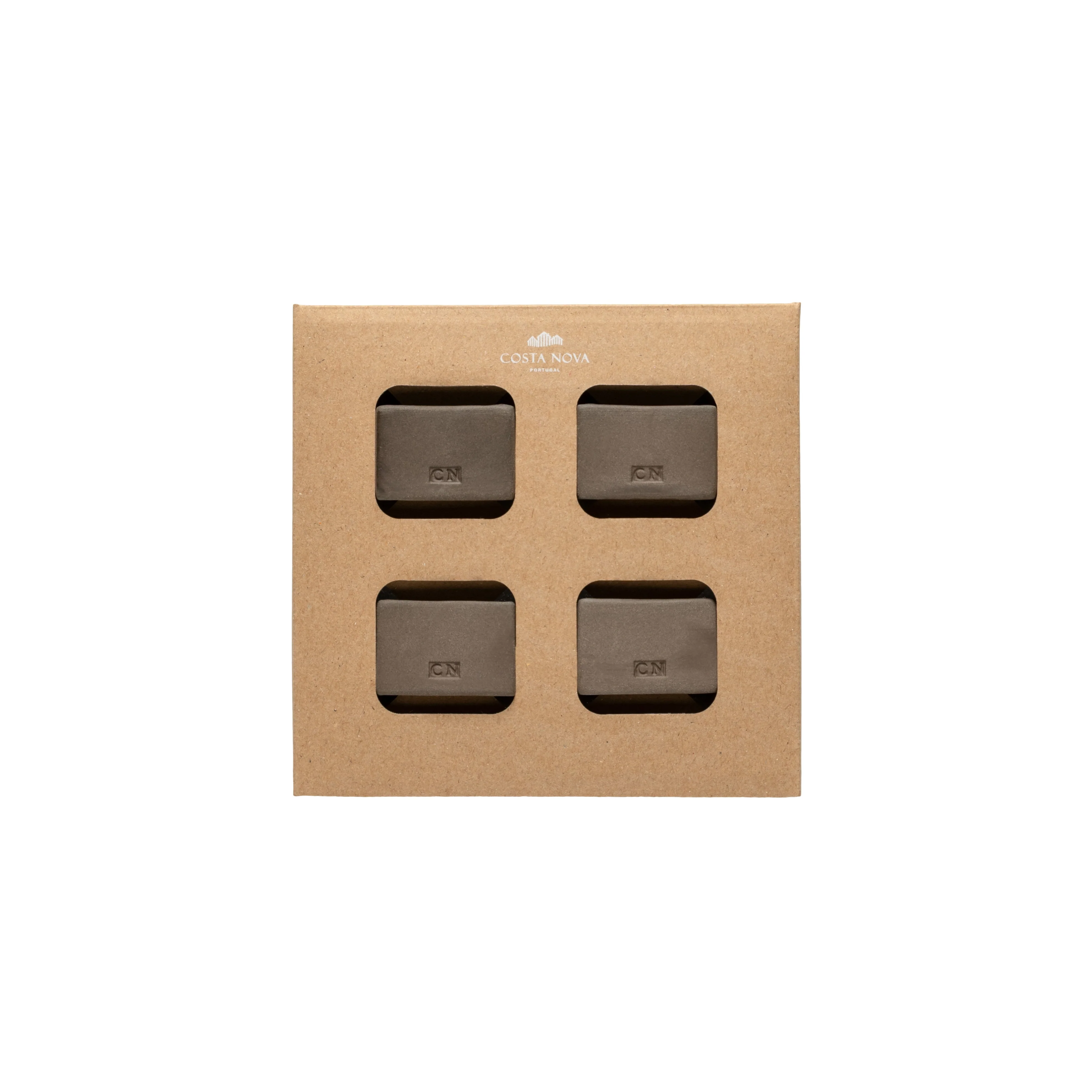 Set 4 Rectangular Ecogres Napkin Rings Napkin Ring - eco Grés