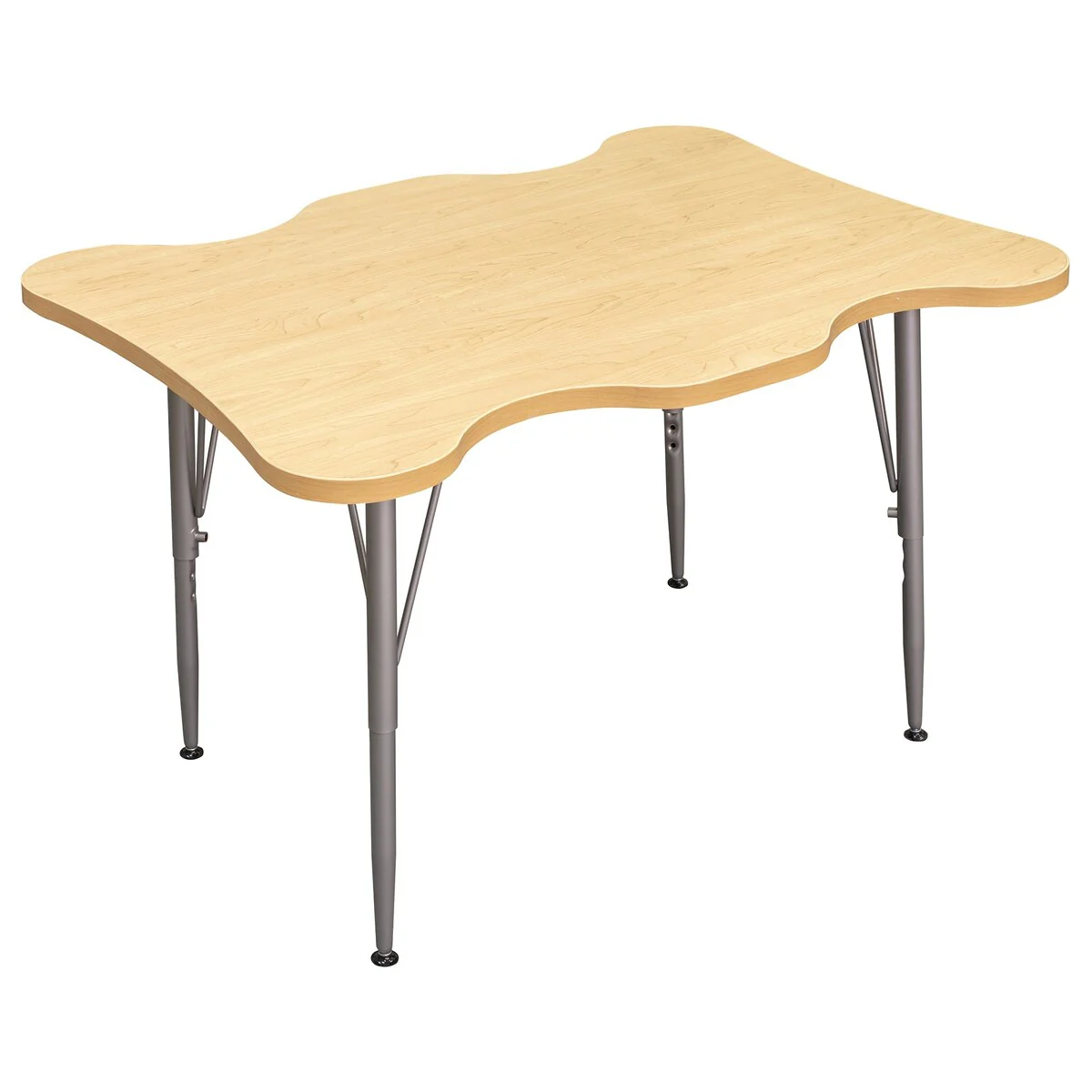 Tot Mate 40 W x 30 D My Place Rectangular Table, Adjustable Height 21 to 30, Ready-To-Assemble