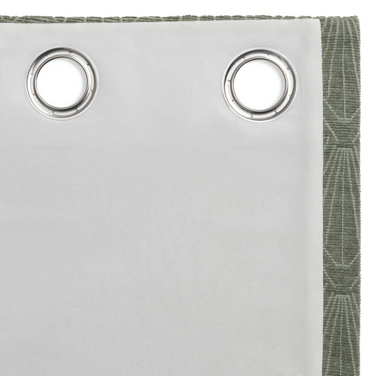 Habitat Thermal Eyelet Curtains - Green - 117x137cm