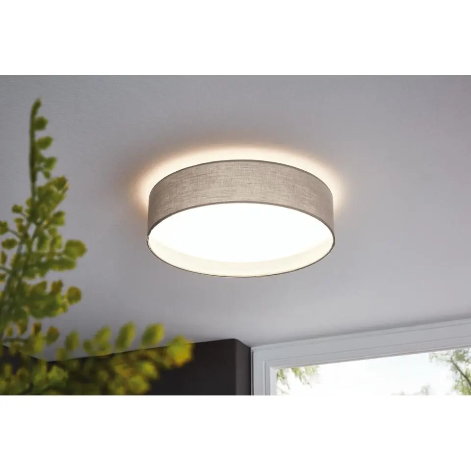 EGLOPasteri-Plafondlamp-LED-&Oslash;32 cm-Wit-Taupe
