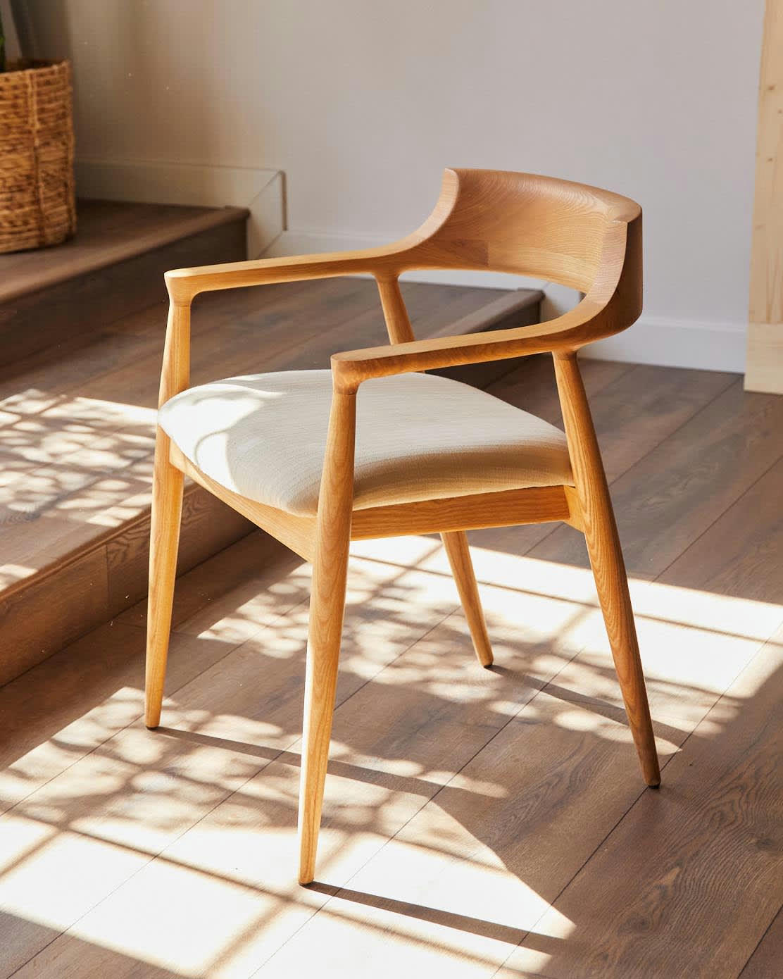 EVOLET - Chaise en bois de frêne durable et coton biologique