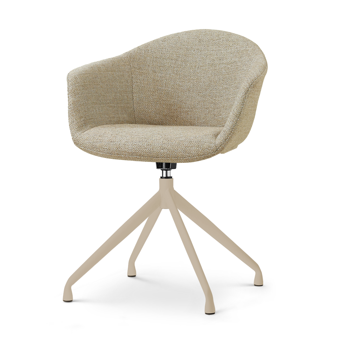 Nolon Nola-Otis draaibare eetkamerstoel taupe melange beige onderstel