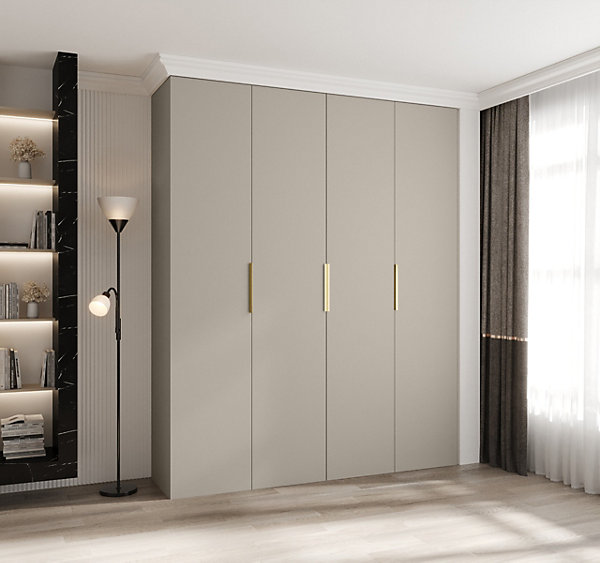 Armoire Como 4 a portes battantes H. 245 x L. 200 x P. 50, 4 portes
