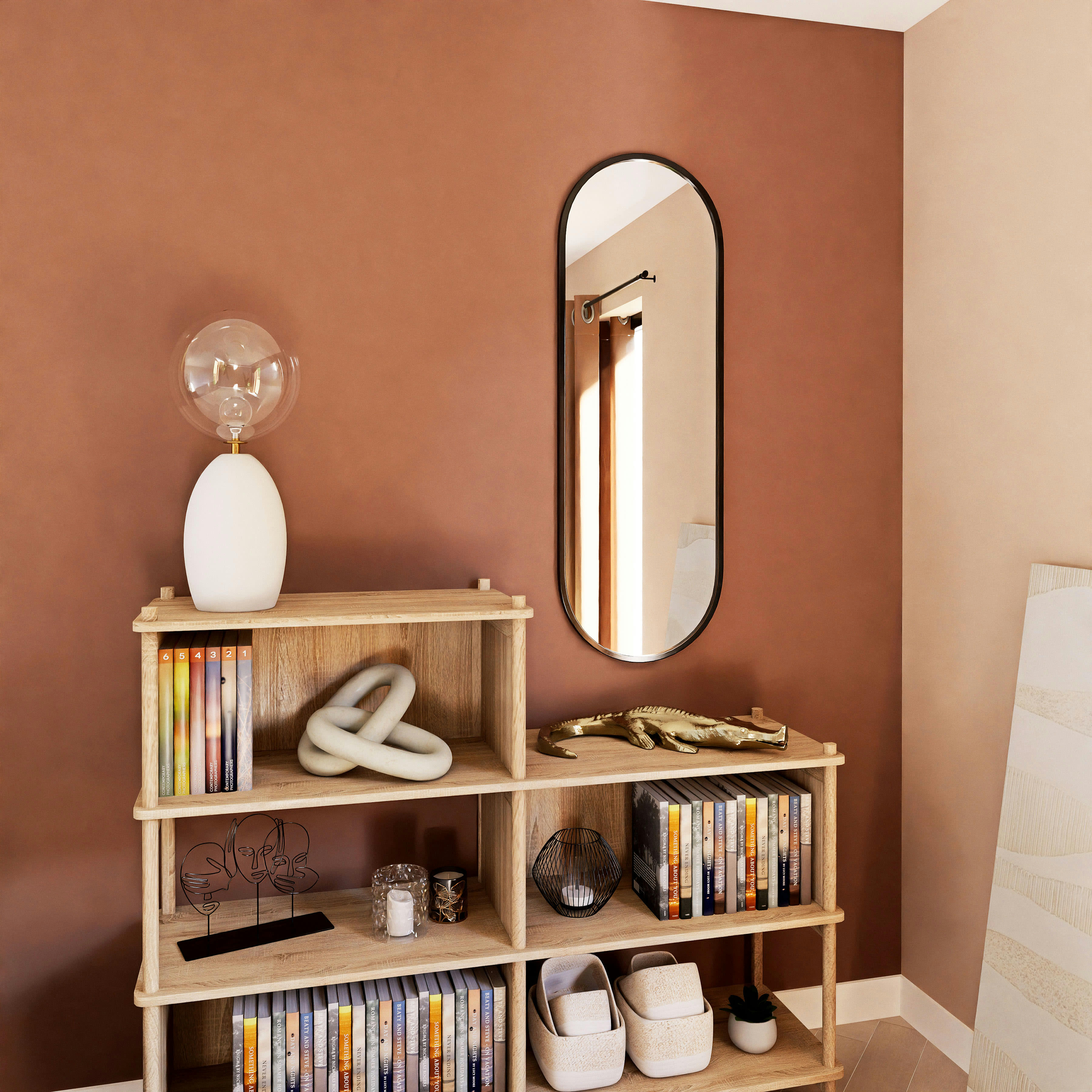 AVEIRO - Statuette crocodile en aluminium doré H7