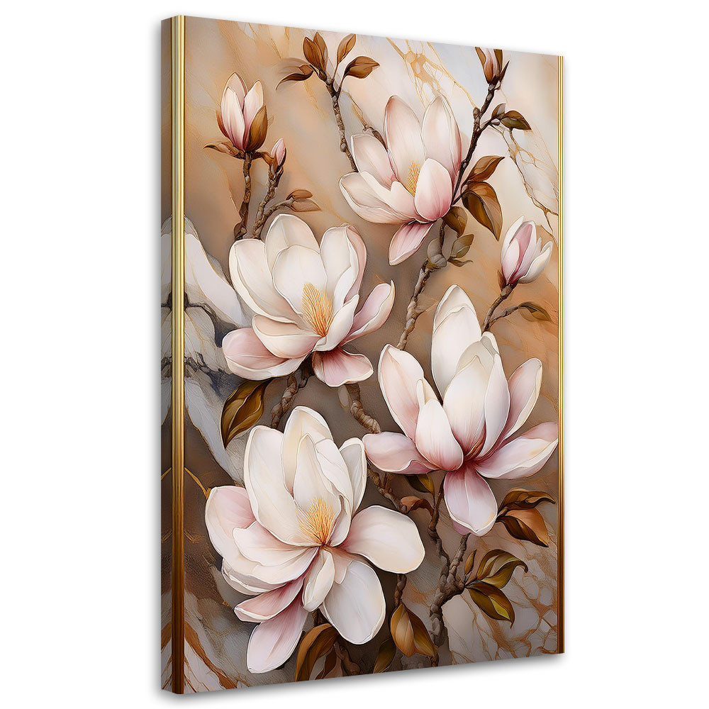 Feeby Obraz na płótnie, Kwiaty Magnolii Natura Botanika 40x60
