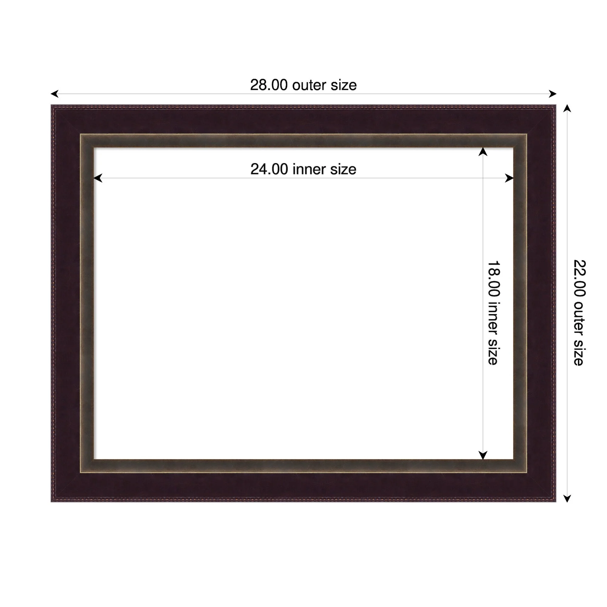 Amanti Art Signore Bronze Framed Dry Erase Magnetic Board
