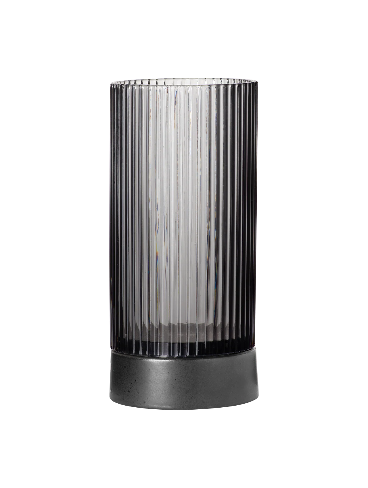 windlicht mit porzellanfuß, grey