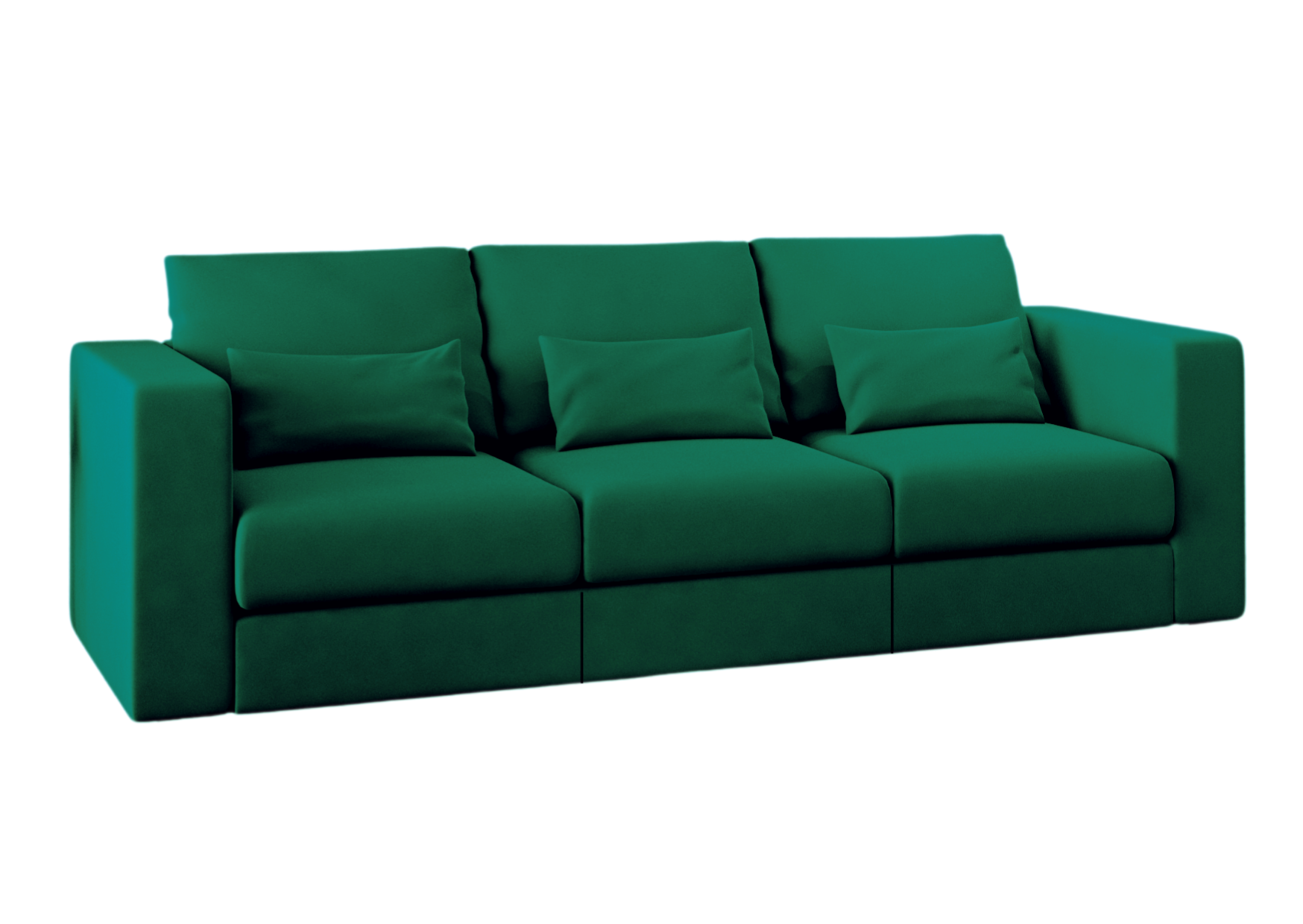 Sofa Rozkładana Trzyosobowa z Pojemnikiem REALITY Zielona z Funkcją Spania