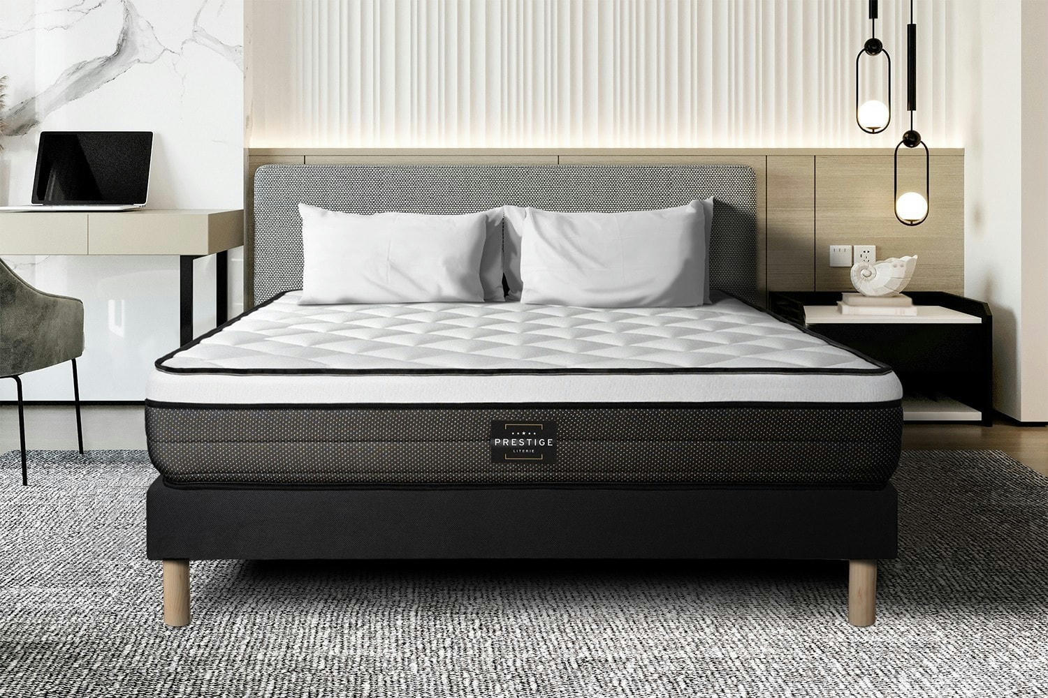 SUITE - Matelas 140x190 Ressorts et mémoire de forme - Equilibré