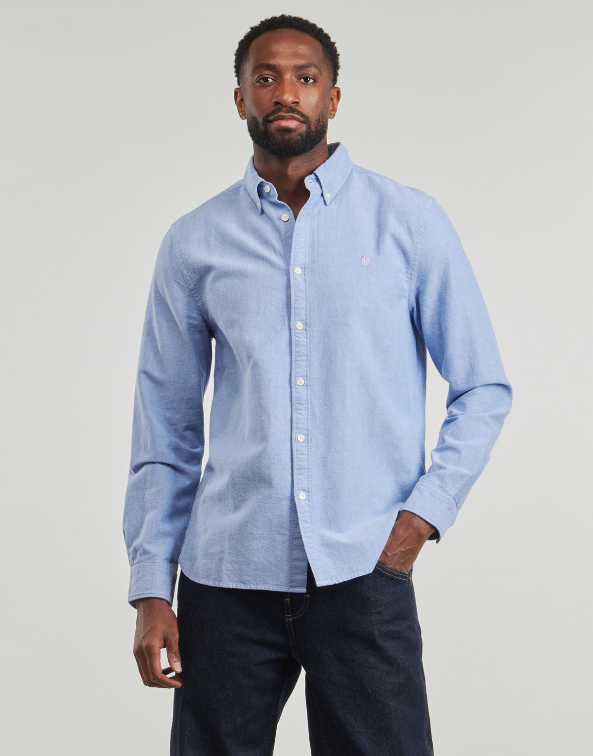 Superdry - Preppy Oxford L/s Shirt - Sky / Blue / Chambray