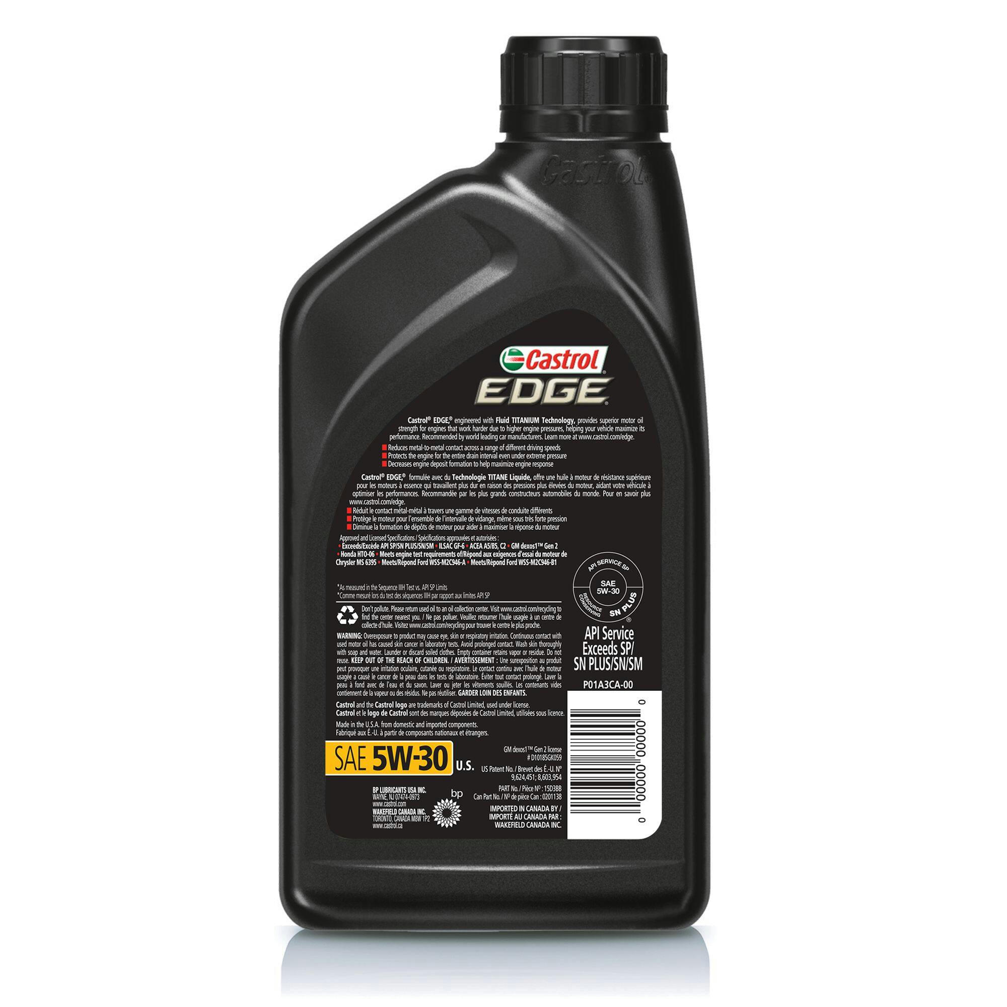 Castrol EDGE 5W30 Synthetic Engine/Motor Oil, 1-L