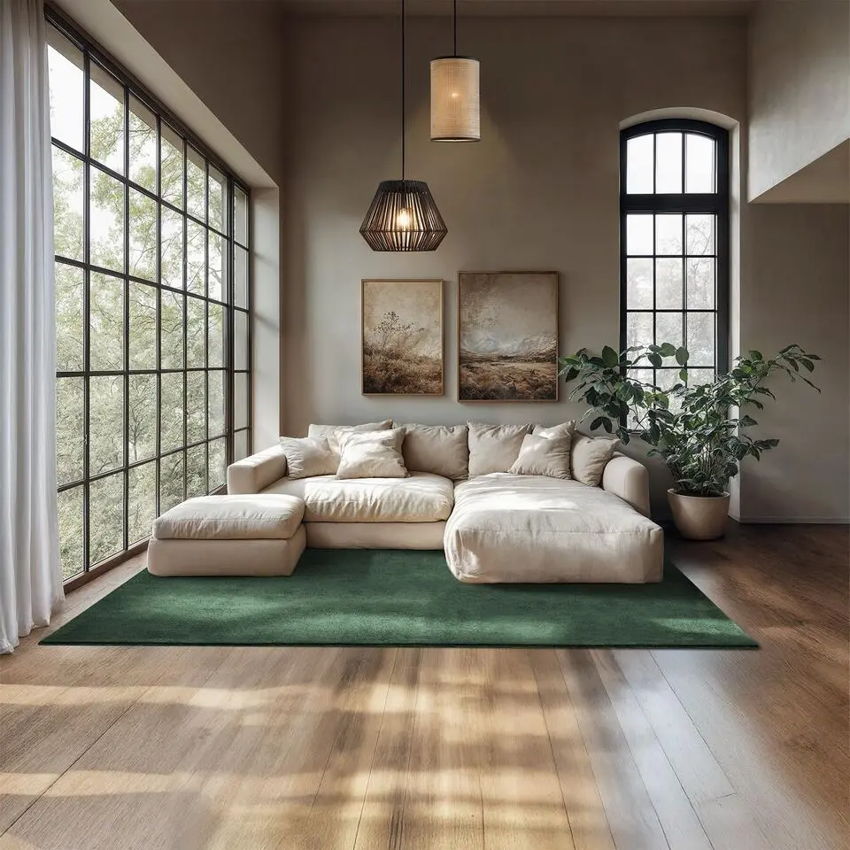 tectake? Kortpolig vloerkleed Soft Zone 160 x 230 cm - Groen