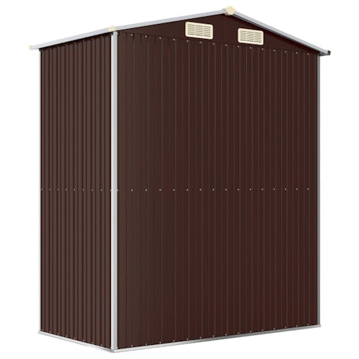 NNEVL Garden Shed Dark Brown 192x108x223 cm Galvanised Steel