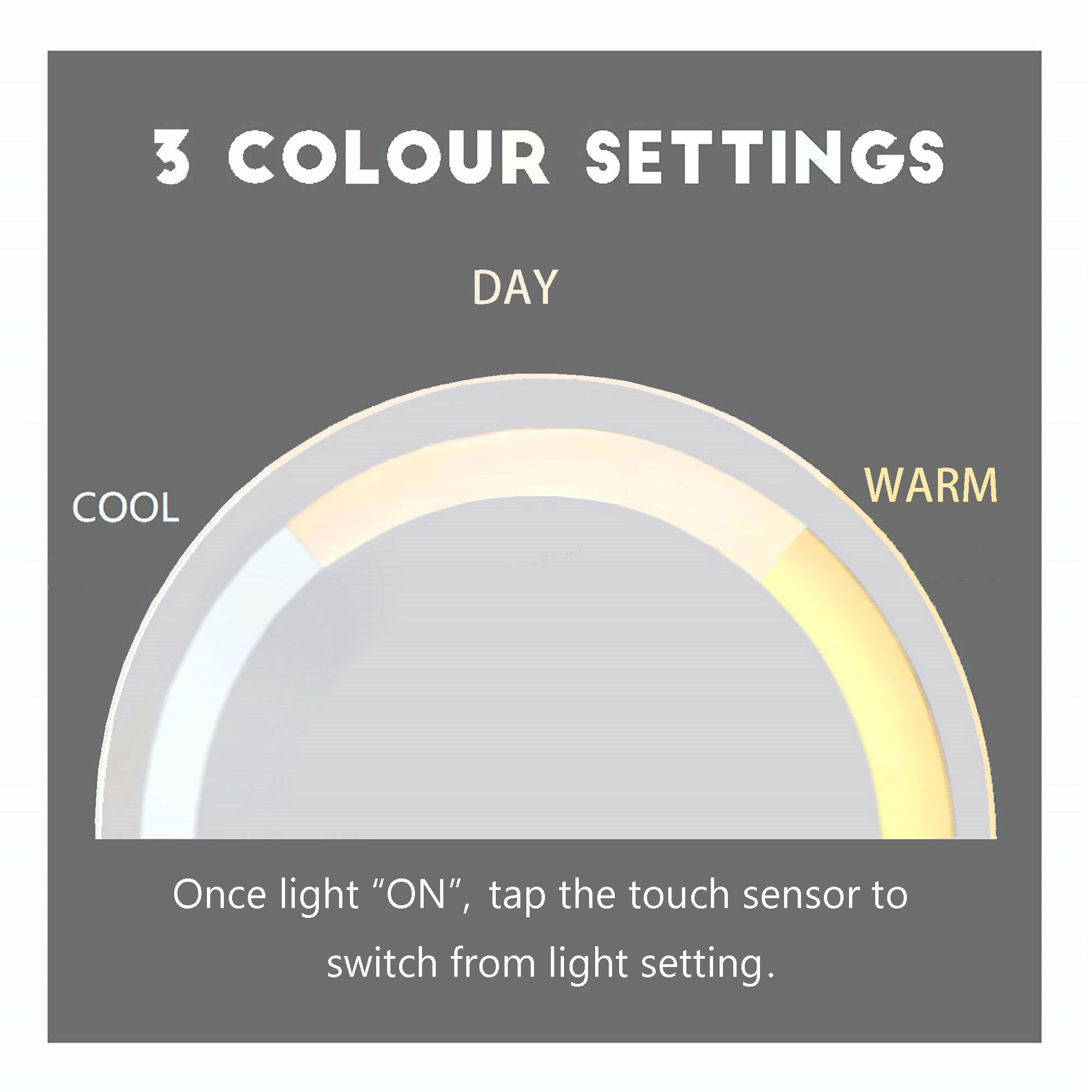 CARME HOME Maisie Gold Frameless Touch Sensor LED Mirror with Lights - Wall Mount