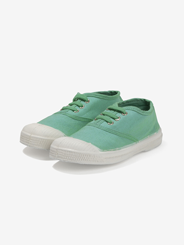 Tennis lacets enfant turquoise