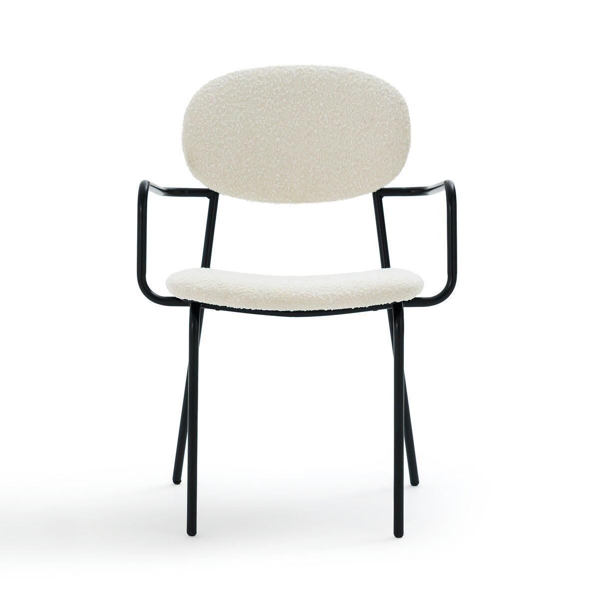 Fauteuil de table tissu bouclette, Orga