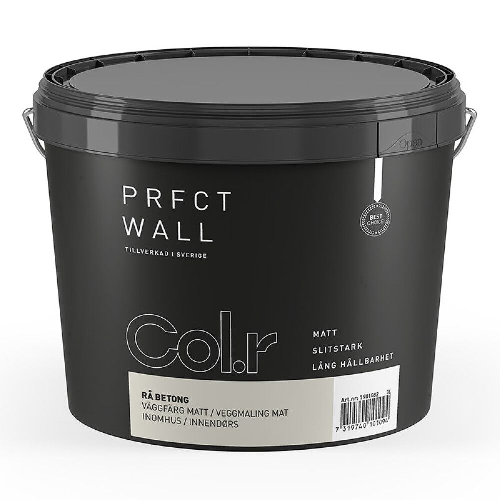 VEGGMALING COL.R PRFCT WALL RÅ BETONG 3L