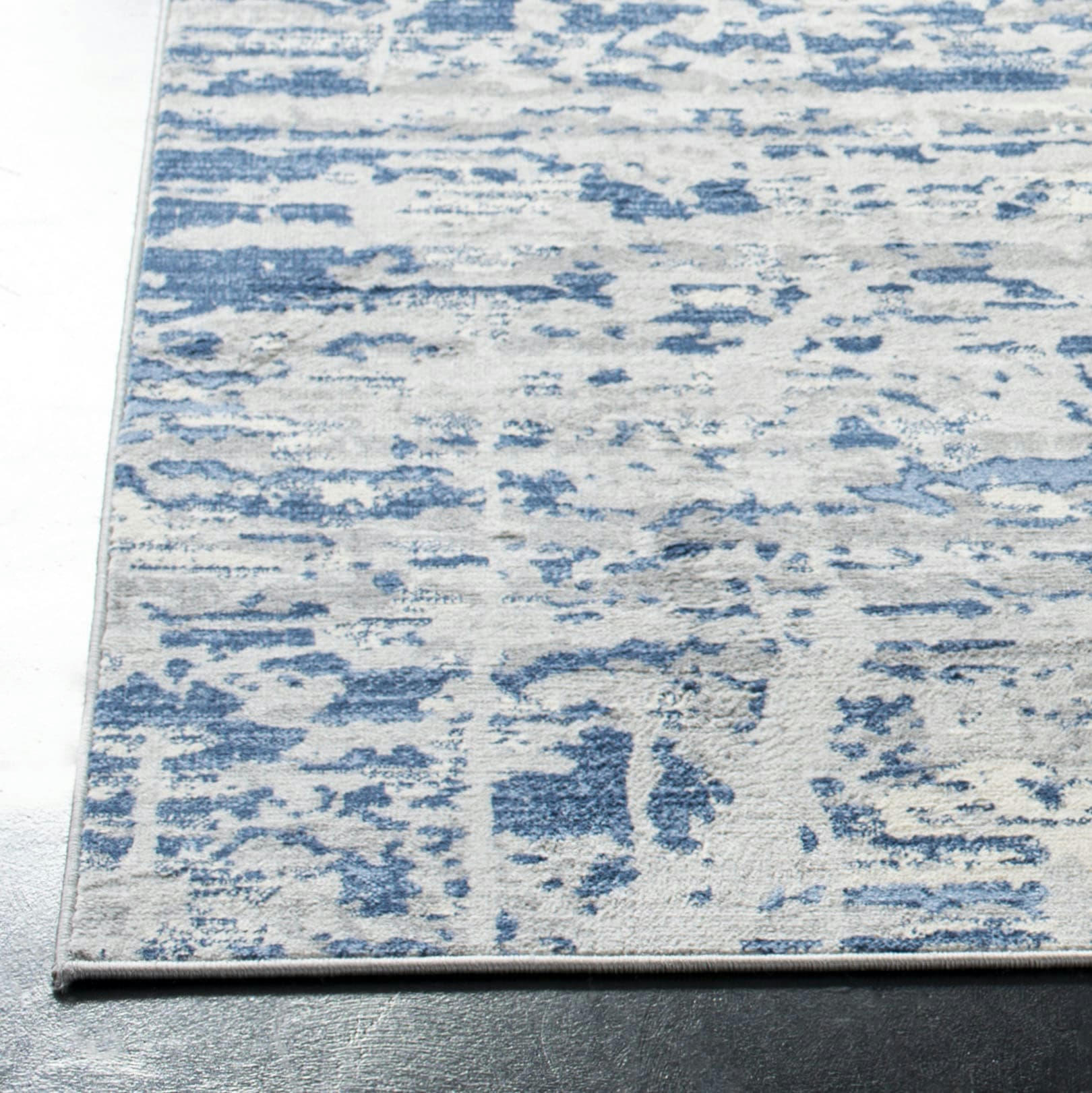 JASPER - Tapis de salon interieur en  ivoire & bleu, 122 x 183 cm